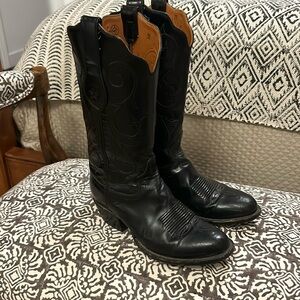 Black Vintage Cowboy Boot
